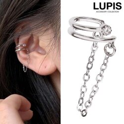 ダブルラインチェーンイヤーカフ