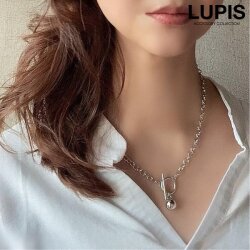 メタルボールマンテルチェーンネックレス