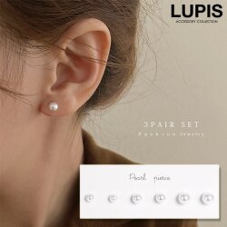 シンプルパールセットピアス