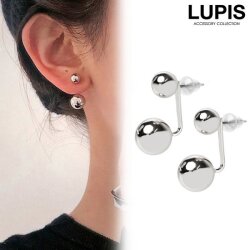 ツインメタルボールピアス