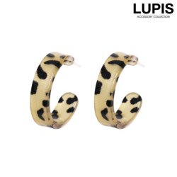 レオパード柄フープピアス
