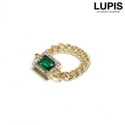 スクエアビジューサムリング