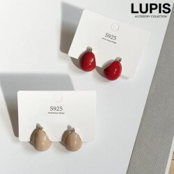 ぷっくりドロップフープピアス