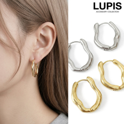 ニュアンスメタルフープピアス