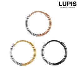 バイカラーワンタッチフープピアス