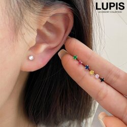 シンプルカラーストーンピアス