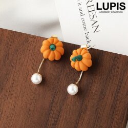 かぼちゃ×パールバックキャッチピアス