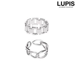 カジュアルメタルチェーンリング