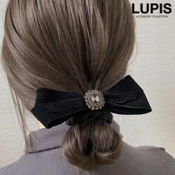 クラシカルベロアリボンシュシュヘアゴム