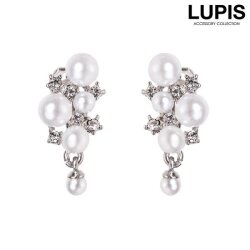 パール×ストーンラグジュアリーイヤリング