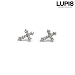 パヴェラインクロスピアス