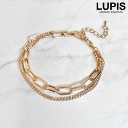 メタルチェーン2連ブレスレット