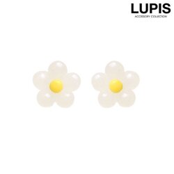 ぷっくりフラワーピアス