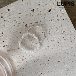 パール×メタルクロスラインリング