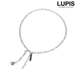 ボール×プレートメタルチェーンネックレス