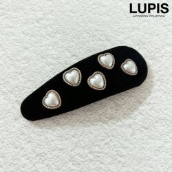 パールハートぱっちんヘアピン