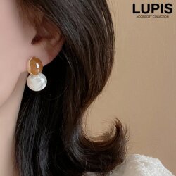 モダンマーブルピアス