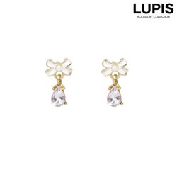 リボン×ドロップピアス