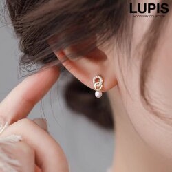 パールポイントツインリングピアス
