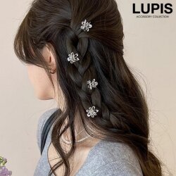 メタルフラワープチヘアクリップ