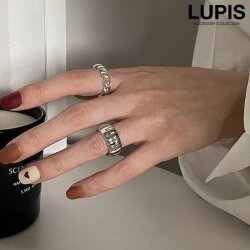 ツイスト×ワイドメタルリング