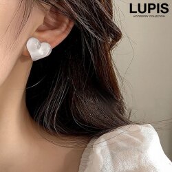 クリアハートイヤリング