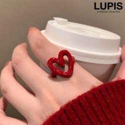 ボルドーオープンハートリング