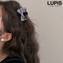 シンプルリボンミニヘアクリップ