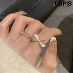 2連×リボンフェミニンリング