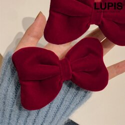 ベロア調ボリュームリボンヘアクリップ