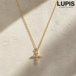 キュービックジルコニアクロスネックレス