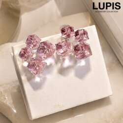 クリスタルキューブピアス