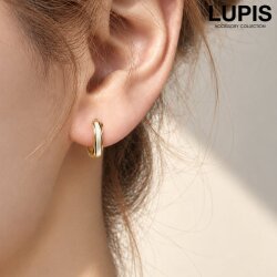 クロスラインフープピアス