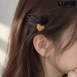 ファブリックハートぱっちんヘアピン