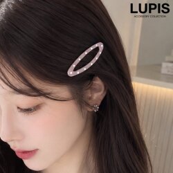 ドット柄ぱっちんヘアピン
