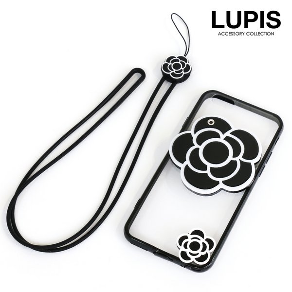 ネックストラップ付フラワーミラーiPhoneケース【iPhone6・iPhone6s