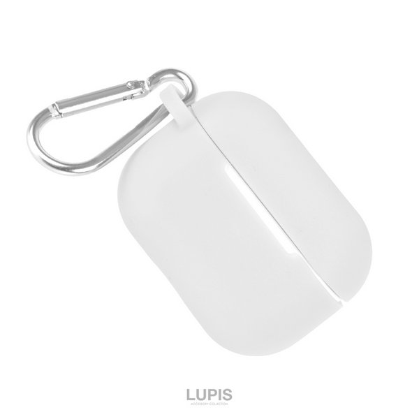 カラビナ付きシンプルシリコンAirPodsケース【AirPods Pro