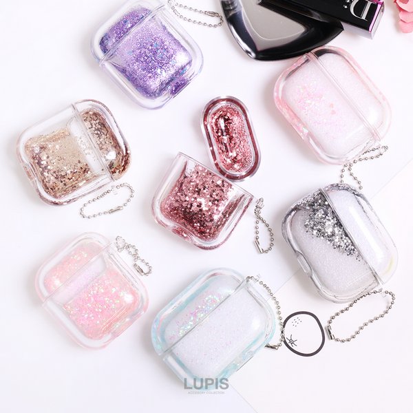 グリッターラメAirPodsケース【AirPods・AirPods2】 - 激安手帳型