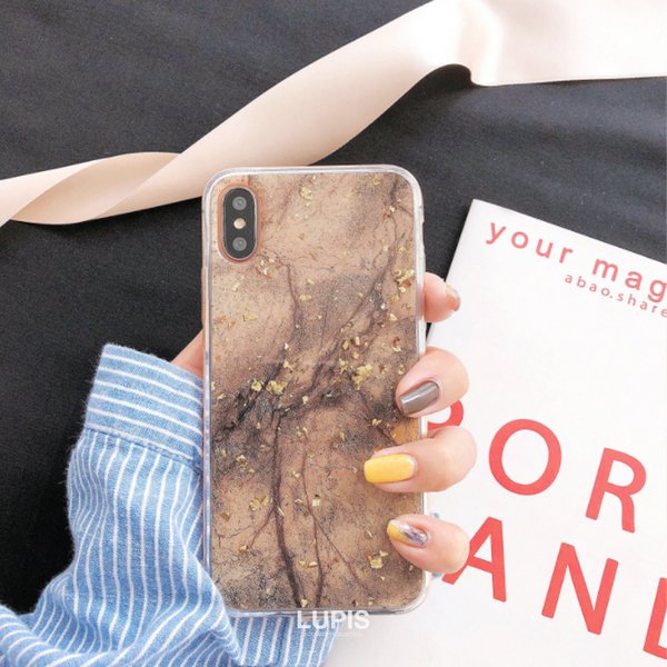 マーブル×ゴールドリーフiPhoneケース【iPhone7・iPhone8・iPhoneSE(第