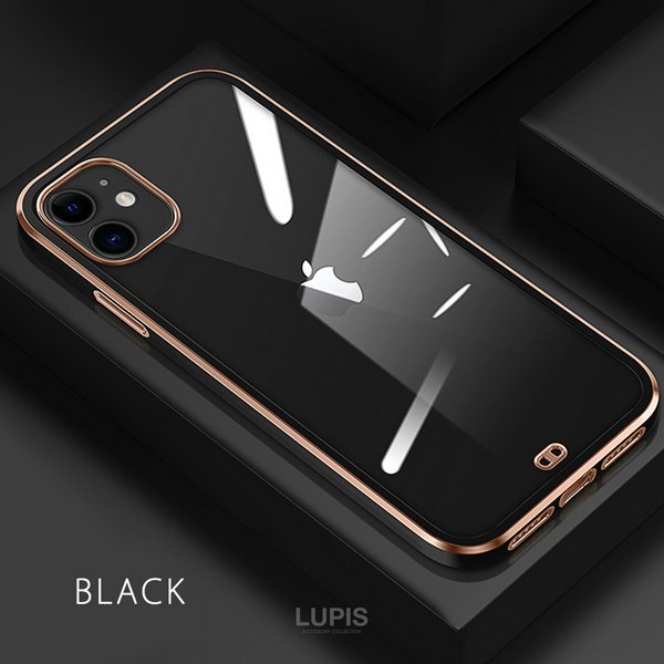モノトーン×メタルフレームクリアiPhoneケース【iPhone12・iPhone12Pro