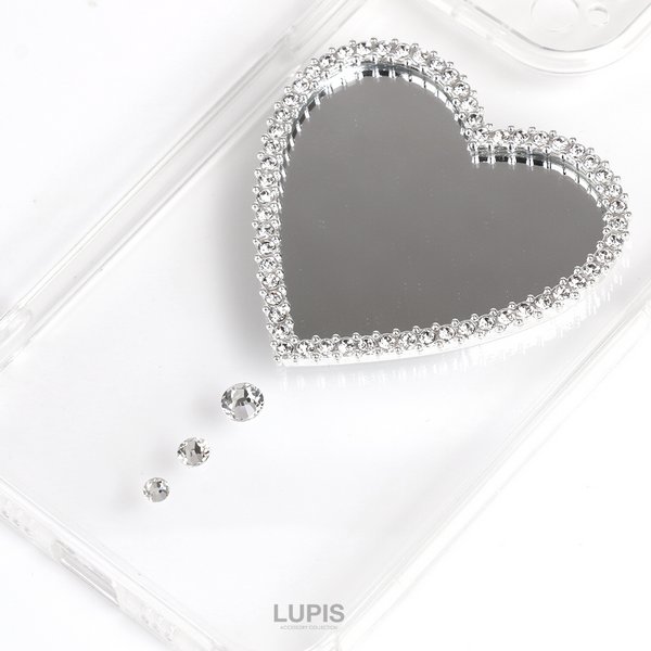 最終セール ‼️ 在庫1点❤️ iphone 13 ケース iphoneケース ハートミラークリアiPhoneケース【iPhone13・iPhone13Pro】 - 激安手帳