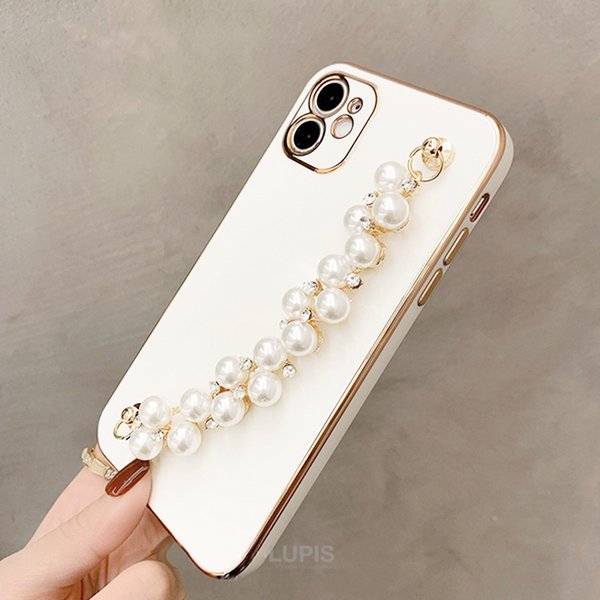パール×ストーンハンドルiPhoneケース【iPhone13】 - 激安手帳型iPhone