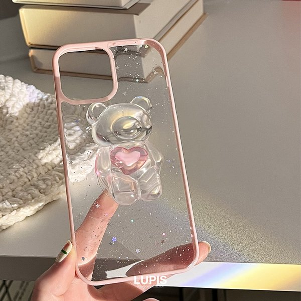 クリアベアースマホグリップ - 激安手帳型iPhoneケースの通販