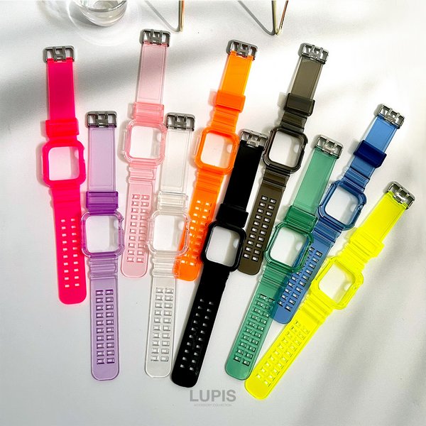 クリアカラーAppleWatchバンド【38mm・40mm・41mm・42mm】 - iphone