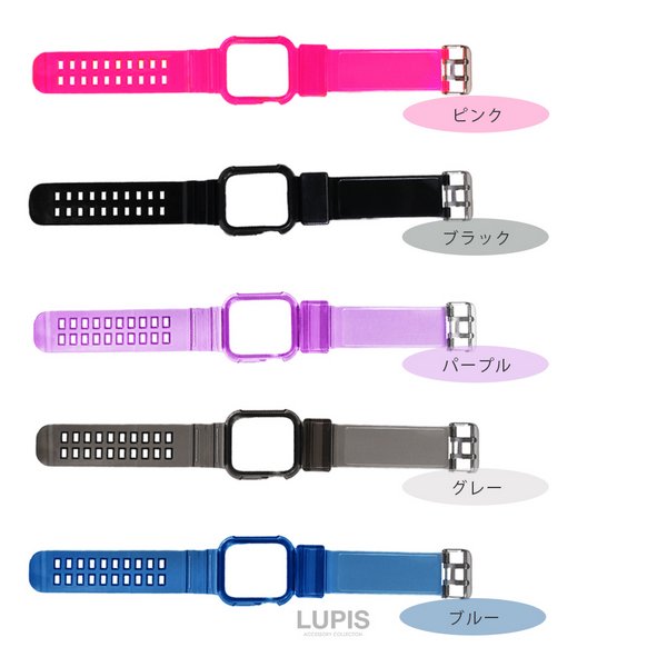 クリアカラーAppleWatchバンド【38mm・40mm・41mm・42mm】 - iphone