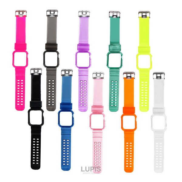 クリアカラーAppleWatchバンド【38mm・40mm・41mm・42mm】 - iphone