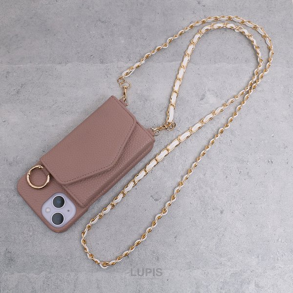 レザーチェーンスマホショルダー - スマホショルダーを激安で通販販売