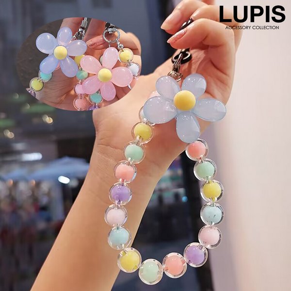 ビーズフラワースマホストラップ - iphoneケースを激安で通販販売  