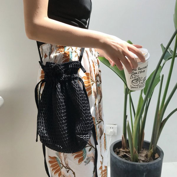 メッシュ編み巾着ショルダーバッグ - 激安ショルダーバッグの通販販売