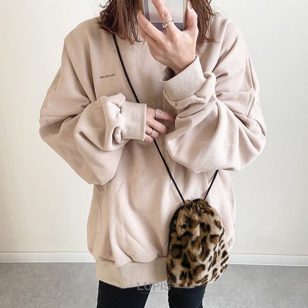 アニマルファー巾着ミニショルダーバッグ(ポーチ) - 激安ショルダー